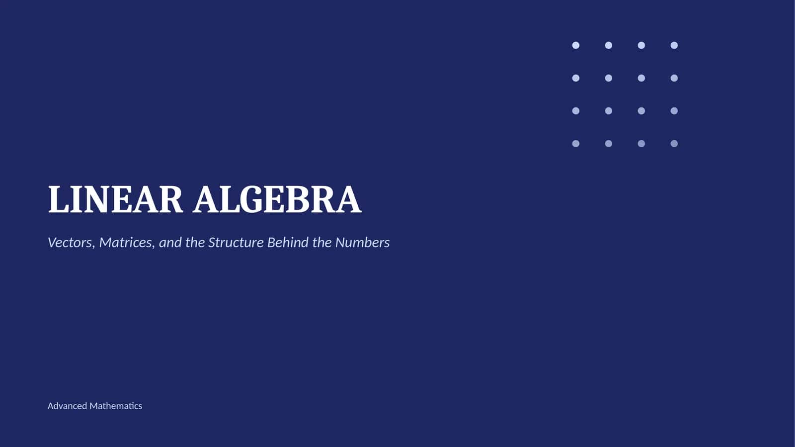 Chiziqli Algebra – Tayyor Taqdimot (PowerPoint)
