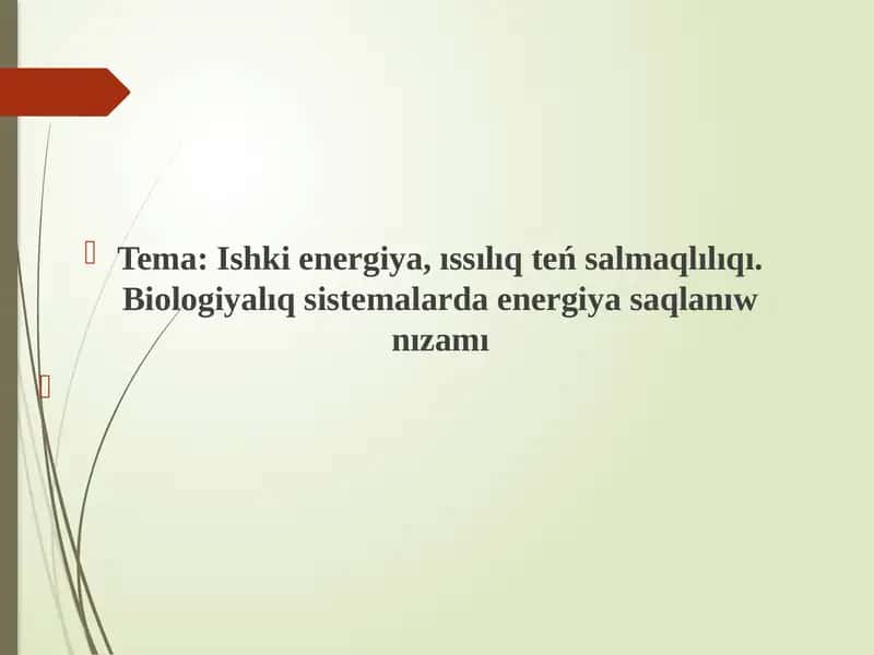 Ishki energiya