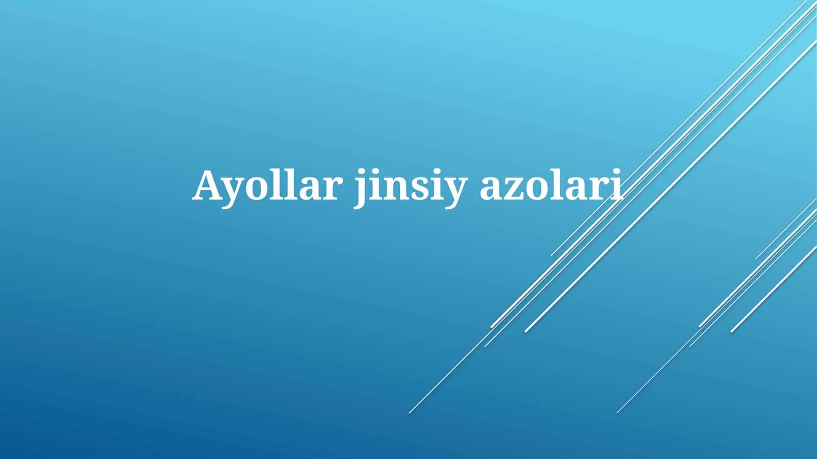 Ayollar jinsiy a'zolari