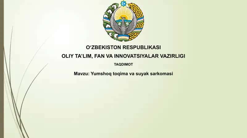 Yumshoq to'qimalar va suyak sarkomasi