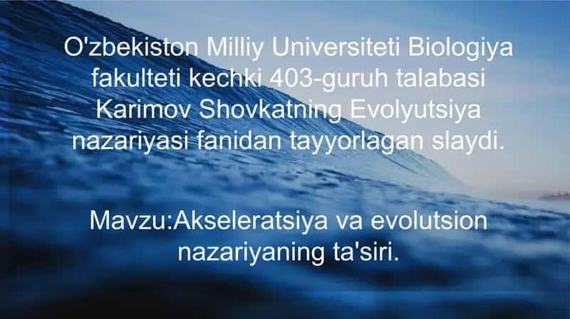 Evolyutsiya nazariyasi slaydi