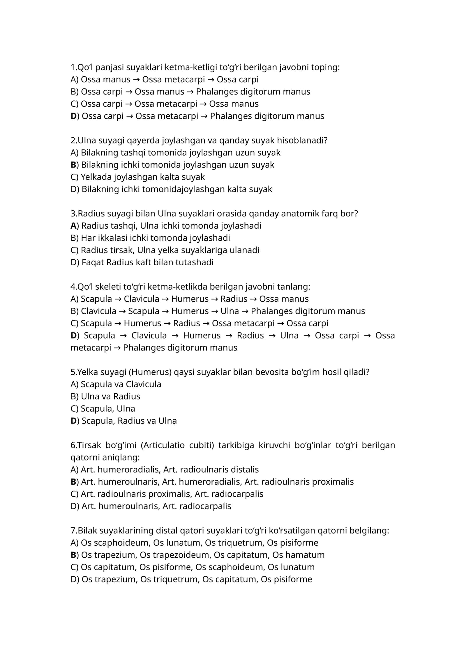 Qo‘l panjasi suyaklari