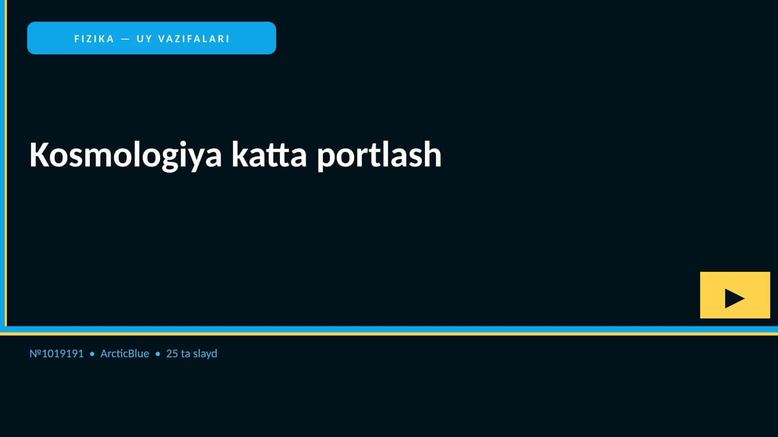 FIZIKA — UY VAZIFALARI