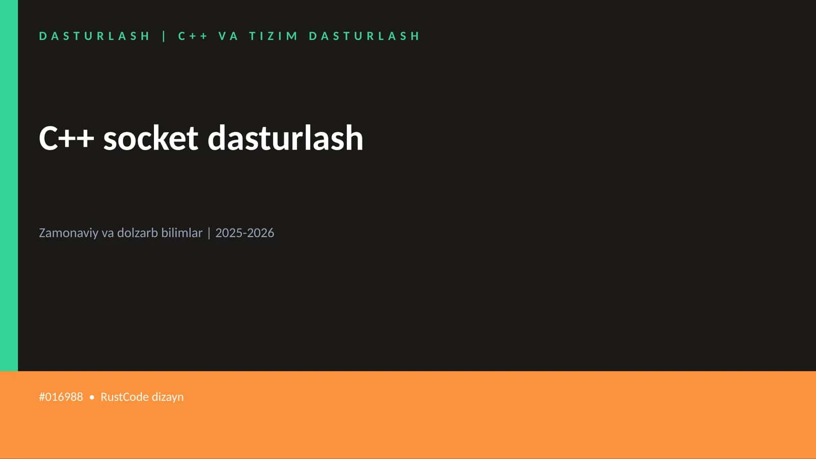 C++ VA TIZIM DASTURLASH