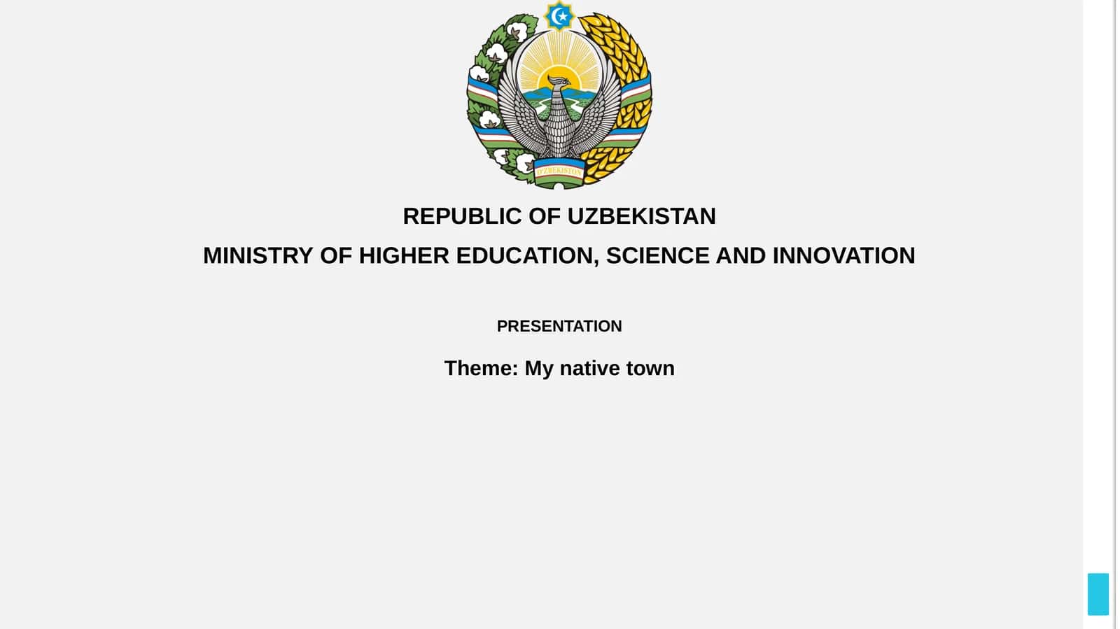 Presentation on My Nativetown