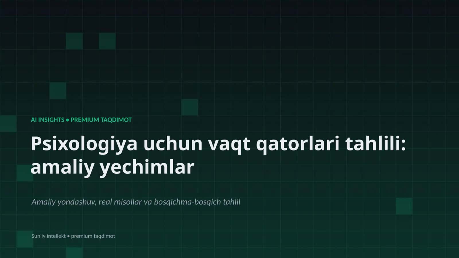 AI INSIGHTS • PREMIUM TAQDIMOT