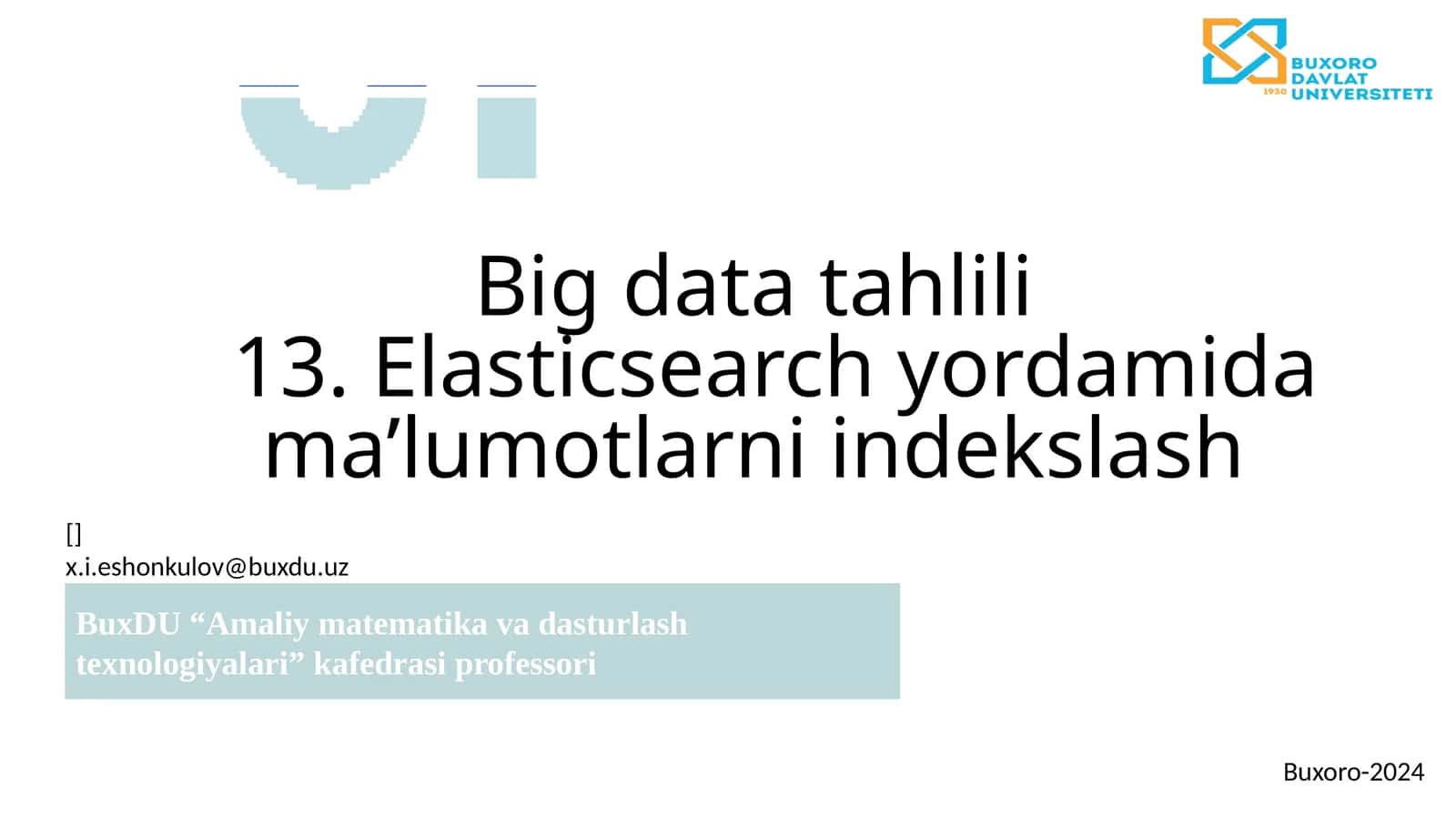 Elasticsearch yordamida ma’lumotlarni indekslash
