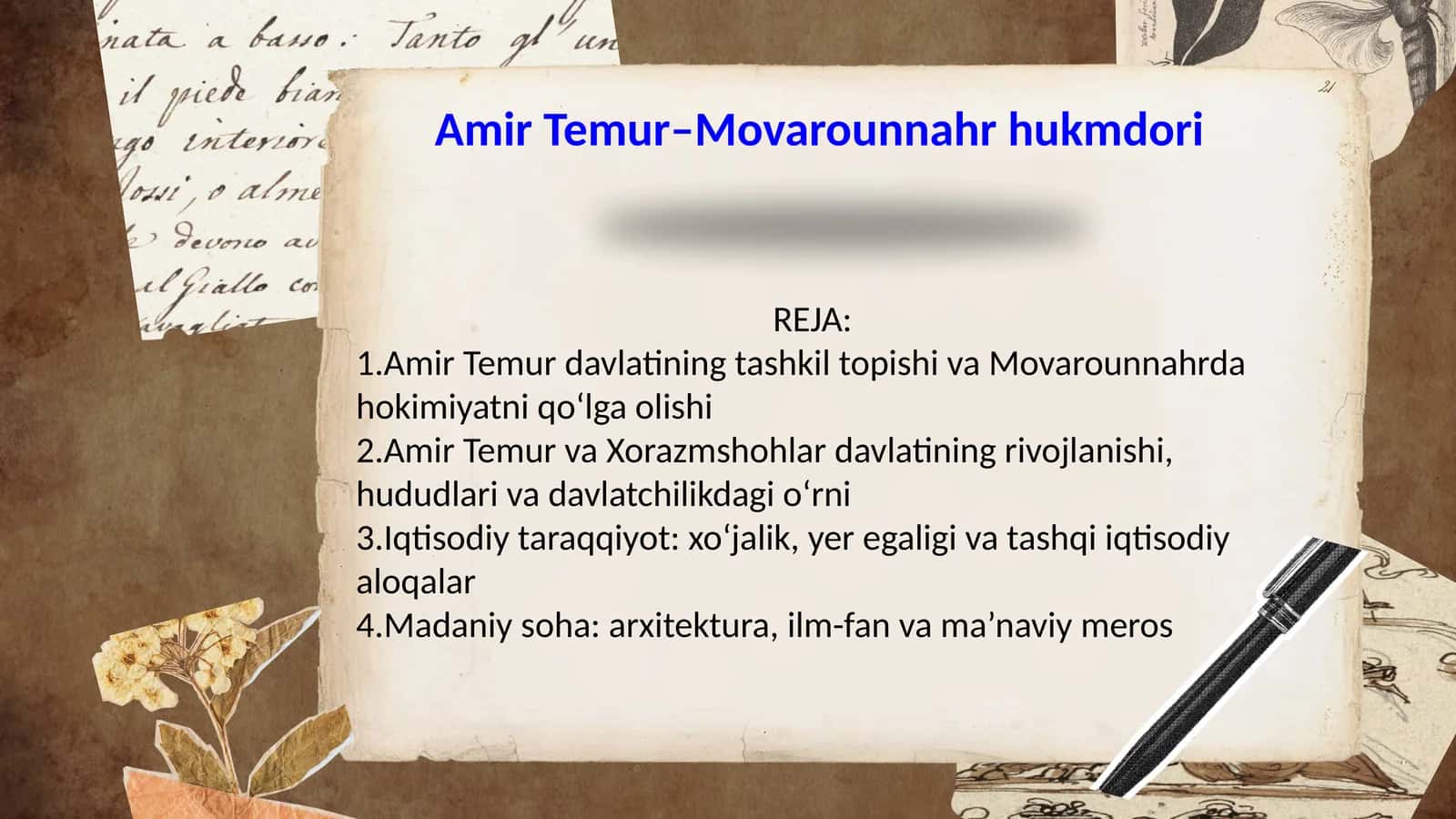 Amir Temur–Movarounnahr hukmdori