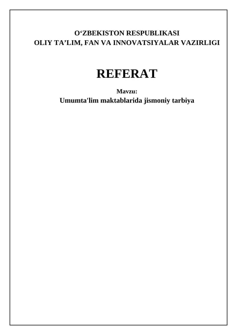 Jismoniy tarbiya: Ta'rif, ahamiyat va maqsadlar