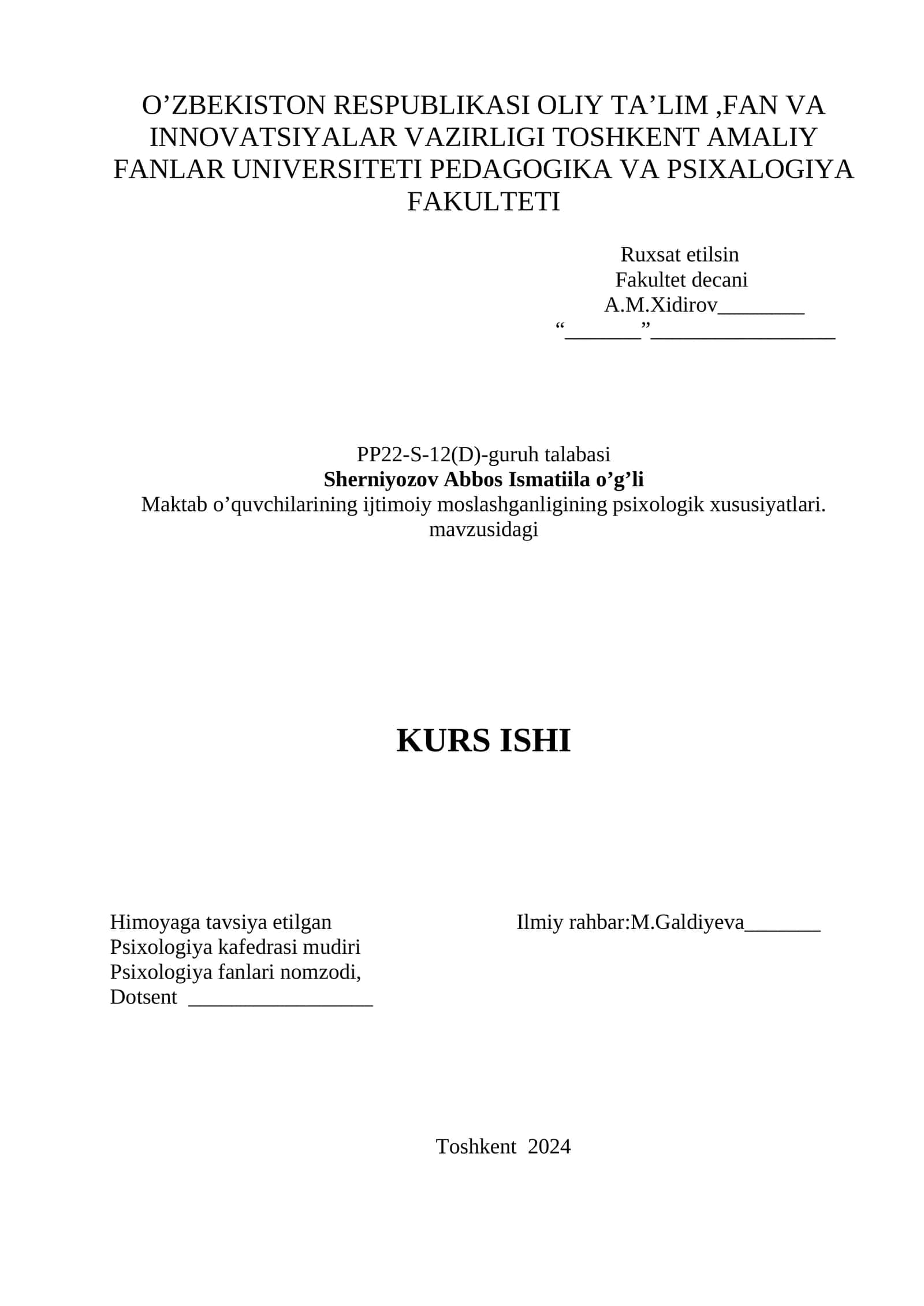 Psixologiya fanlari nomzodi