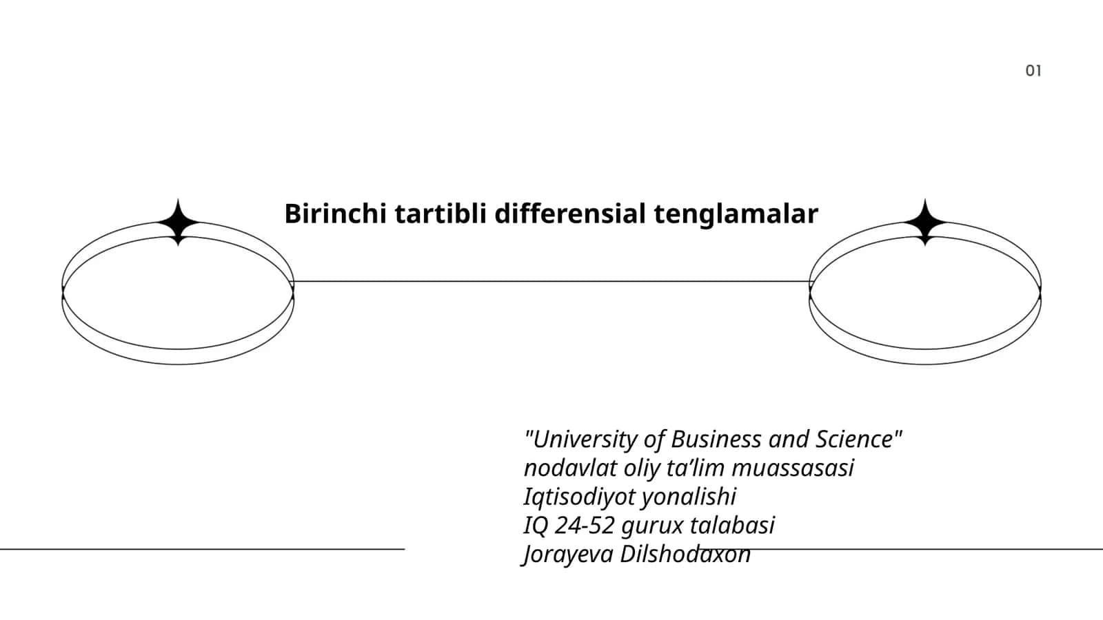 Birinchi tartibli differensial tenglamalar