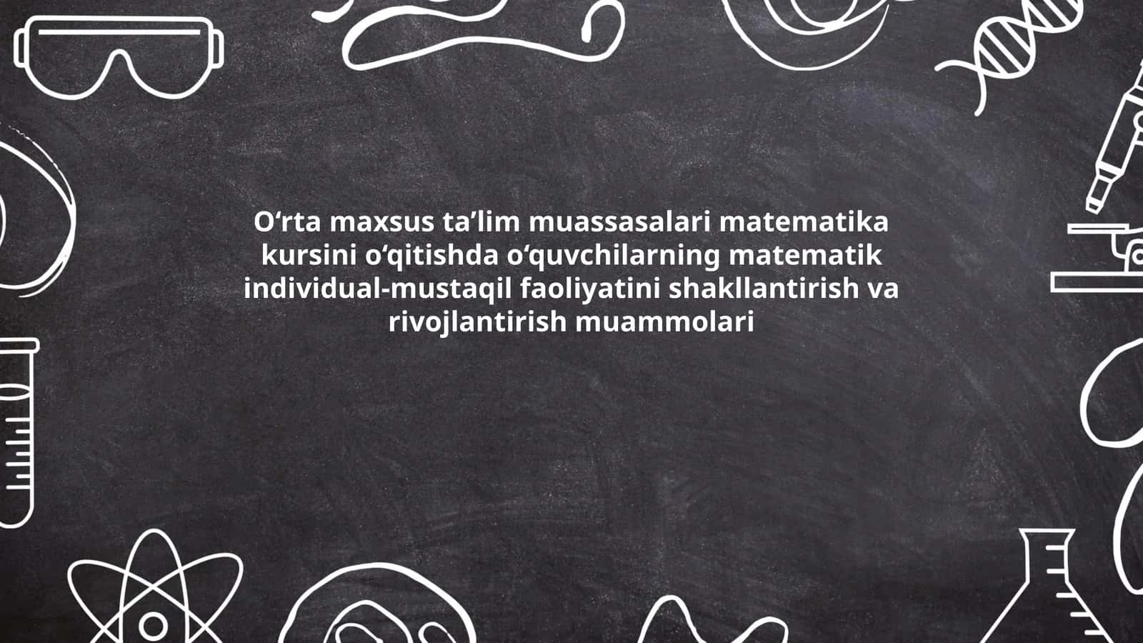 Matematika kursi o‘qitish