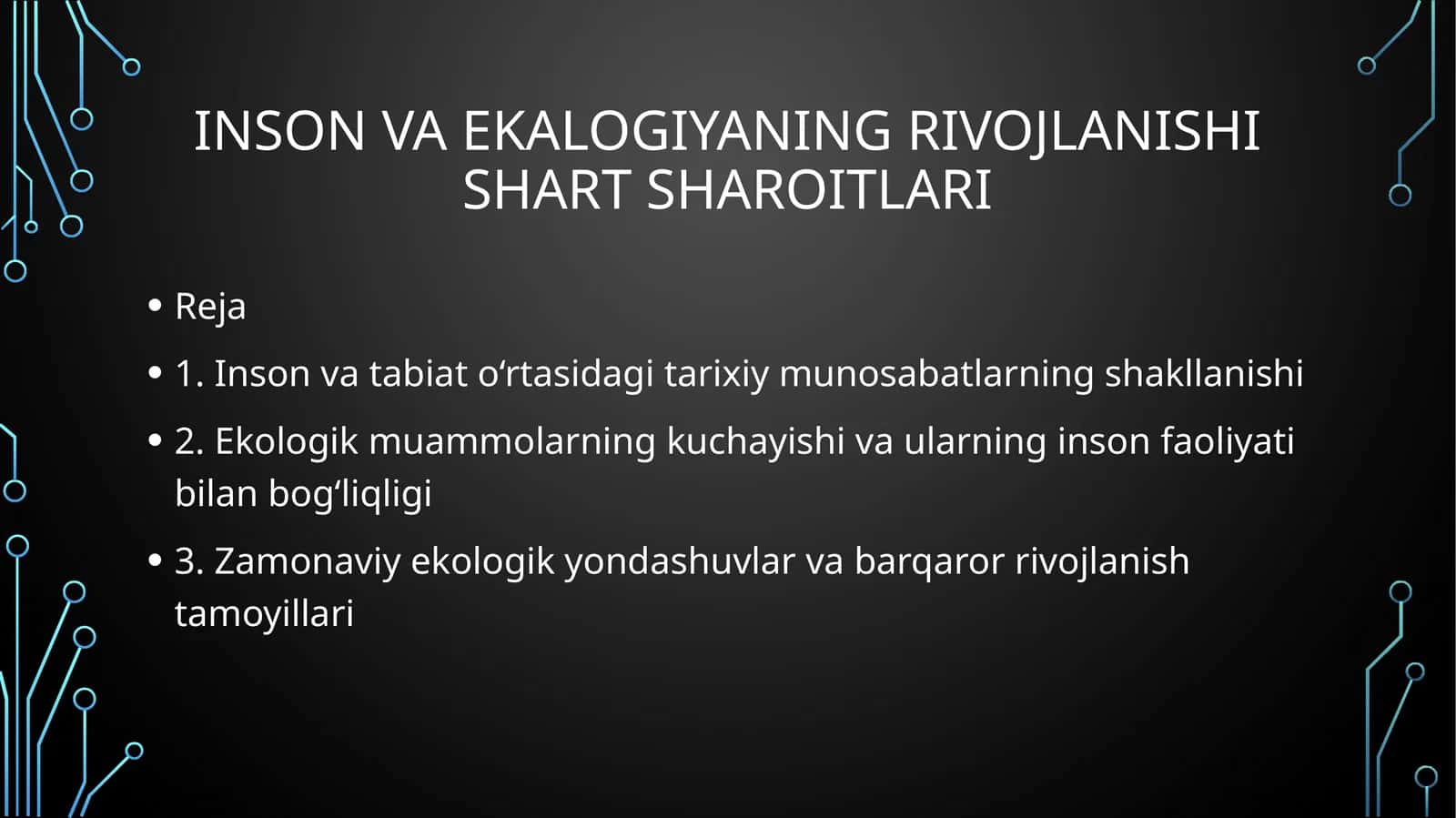 Inson va ekologiya