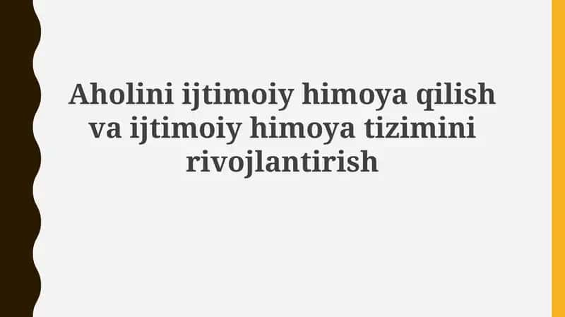 Kam ta'minlangan oilalarni qo'llab-quvvatlash