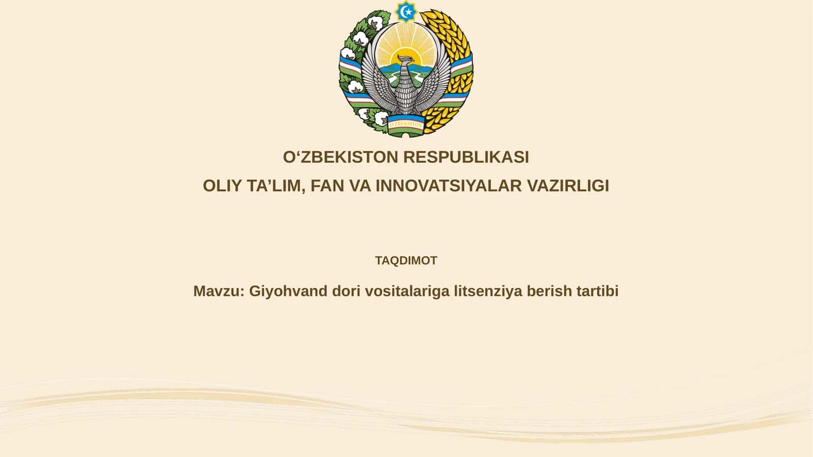 Giyohvanddorivositalarigalitsenziyaberishtartibi