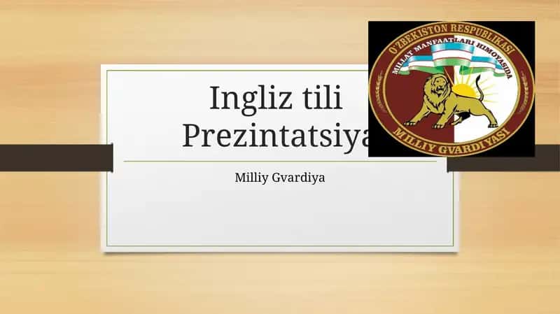 Ingliztili Prezintatsiya