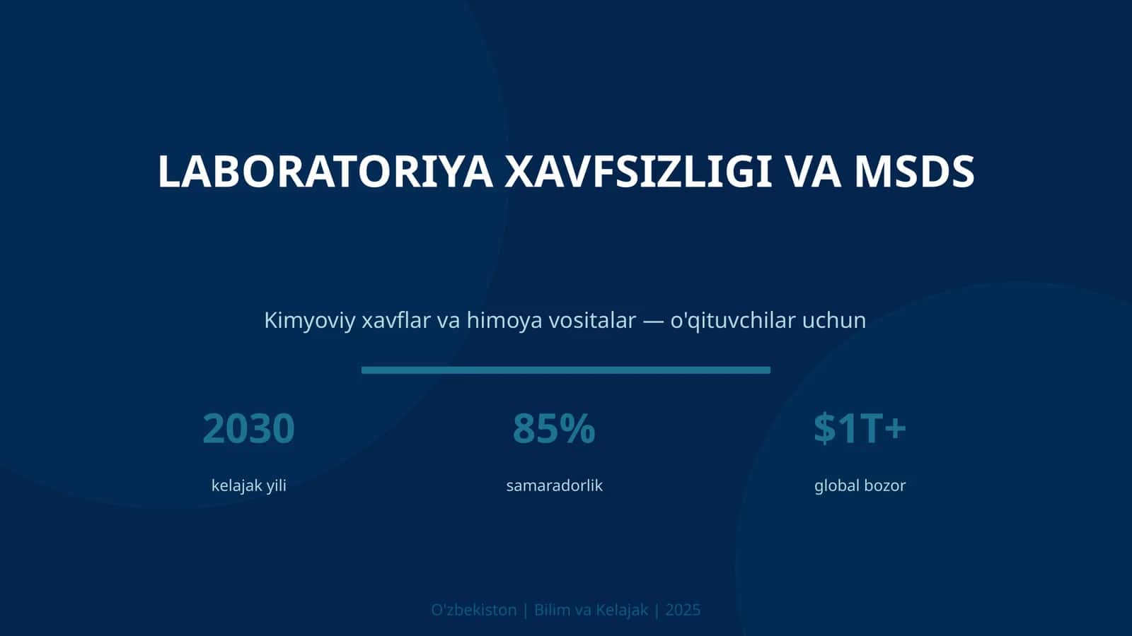 LABORATORIYA XAVFSIZLIGI VA MSDS