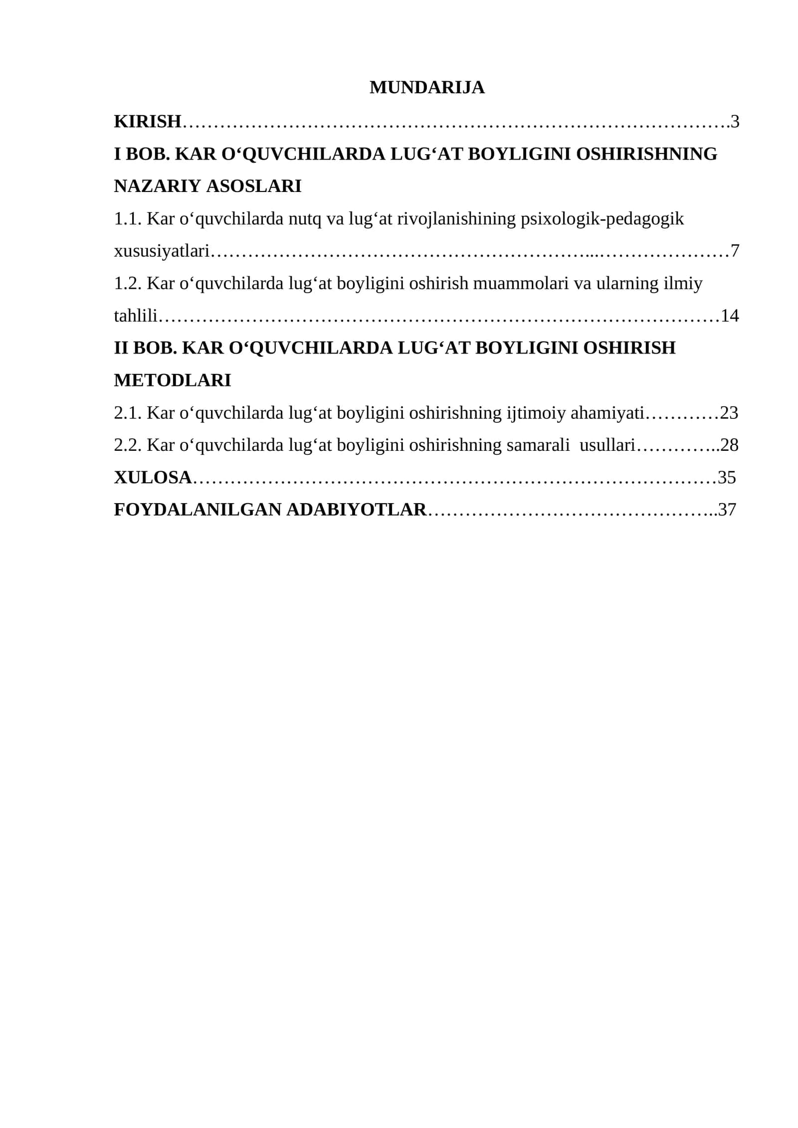 Kar o’quvchilarda lug’at boyligini oshirish metodlari