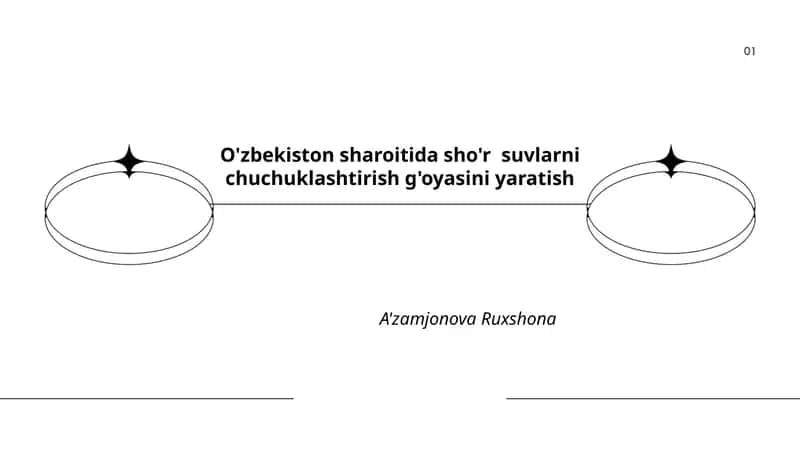 O'zbekiston sharoitida sho'r suvlarni chuchuklashtirish g'oyasini yaratish