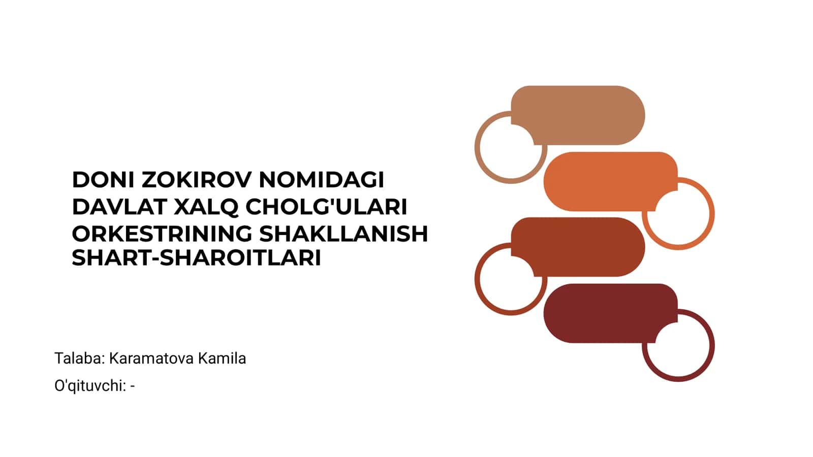 DONI ZOKIROV NOMIDAGI DAVALAT XALQ CHOLG'ULARI ORKESTRINING SHAKLLANISH SHART-SHAROITLARI