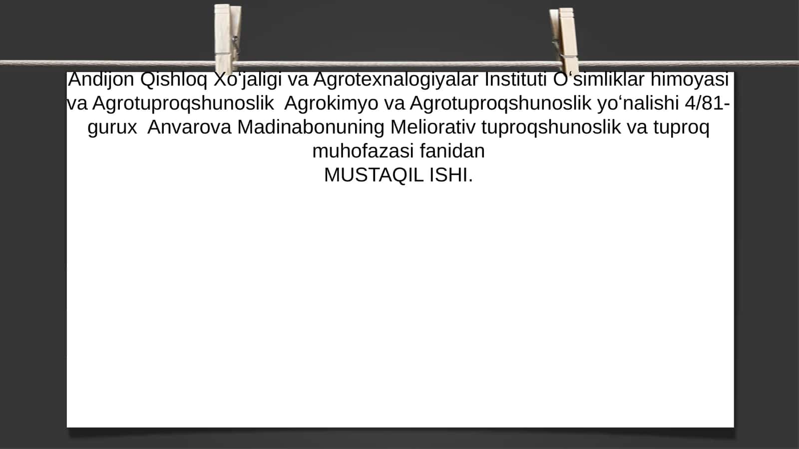 Choʻllanishjarayonlarivaatuproqdegradatsiyasi.Reja