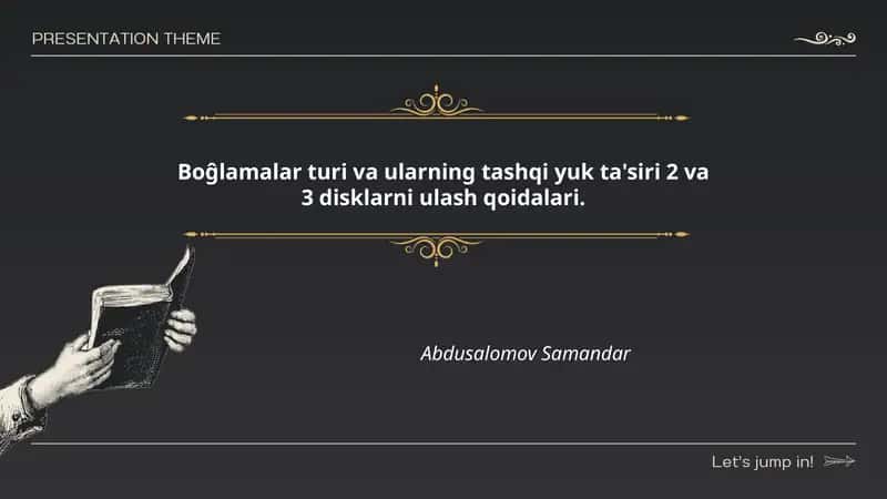 Bogʻlamalar turlarining umumiy tasnifi va amaliy qoʻllanilishi