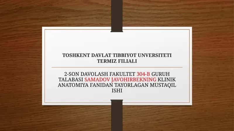 Ekstrakranial arteriyalardagi zamonaviy operatsiyalar. Arteriotomiya. Karotid endarterektomiya