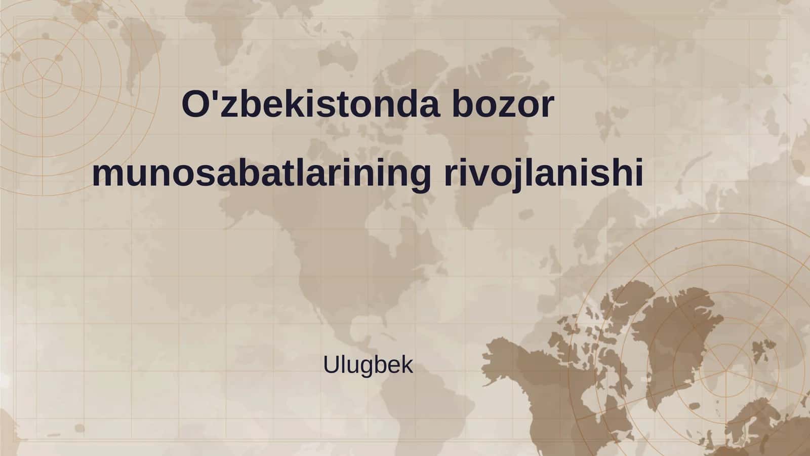 O'zbekistonda bozor munosabatlarining rivojlanishi