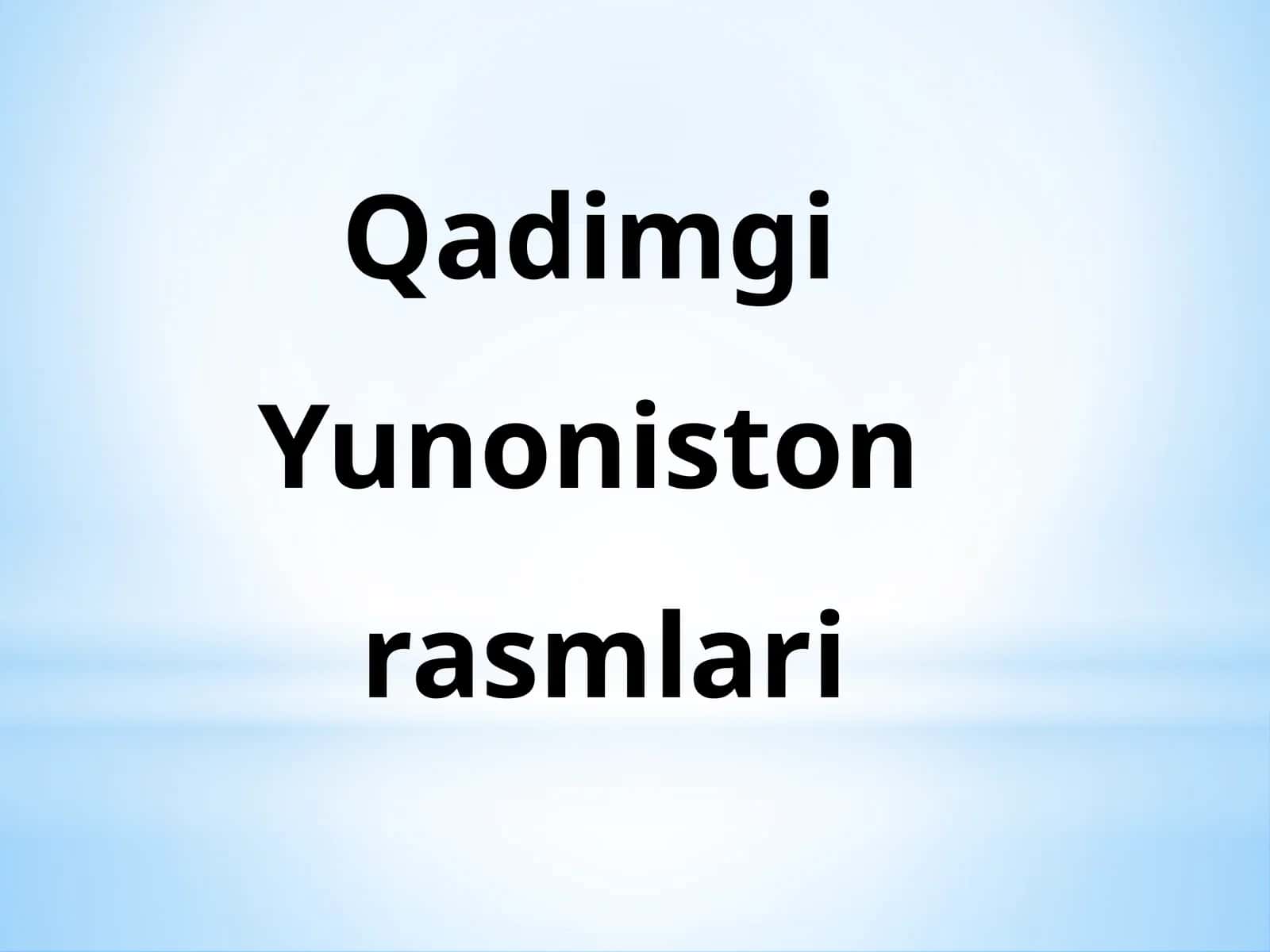Qadimgi Yunoniston rasmlari