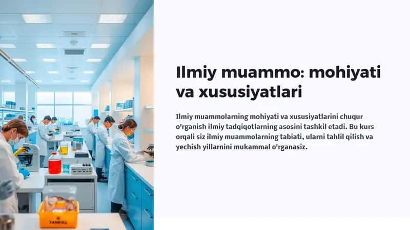 Ilmiy muammo: mohiyati va xususiyatlari
