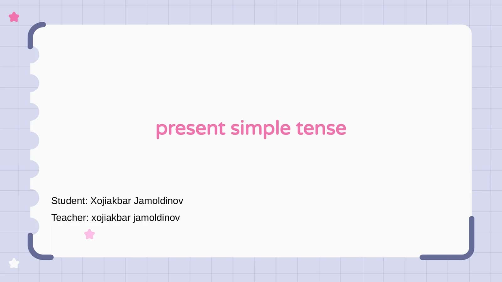 Present Simple Tense