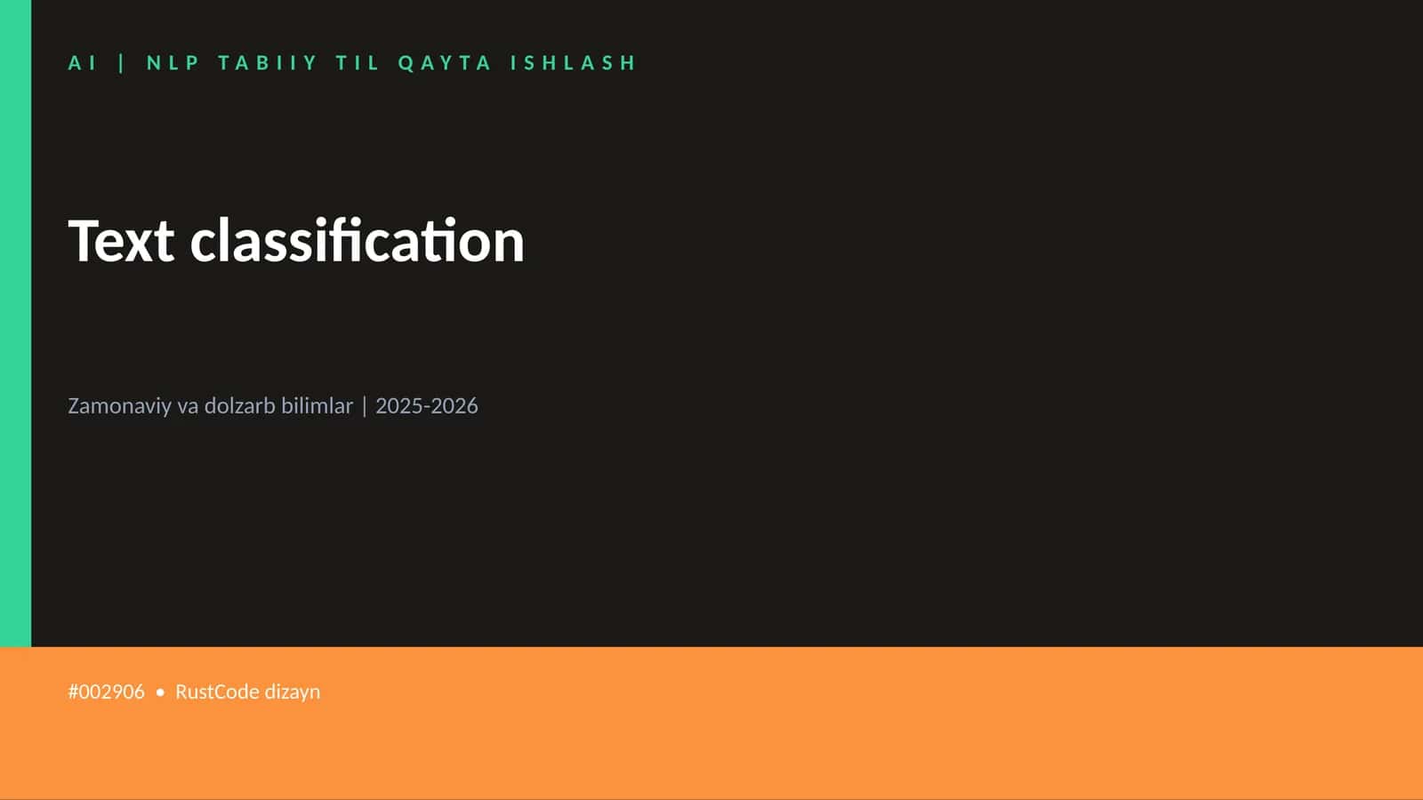 Text classification