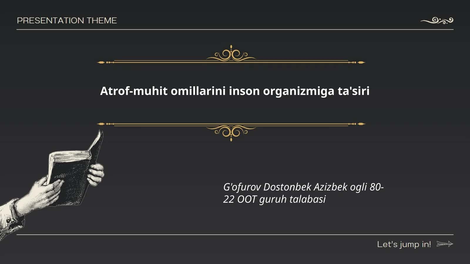 Atrof-muhit omillarini inson organizmiga ta'siri