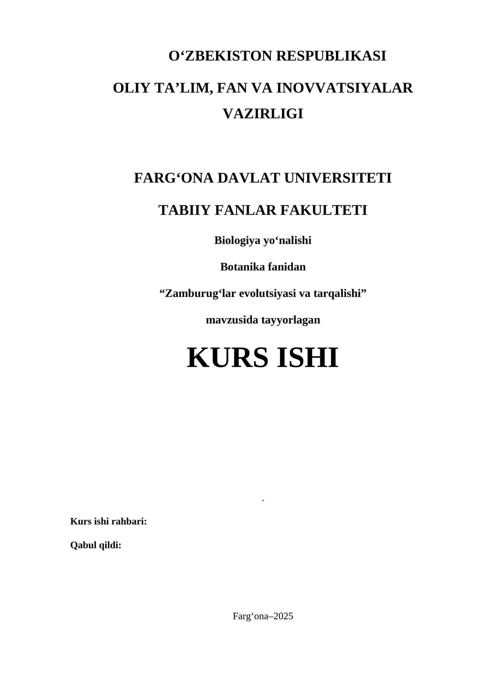 Zamburug‘lar evolutsiyasi va tarqalishi