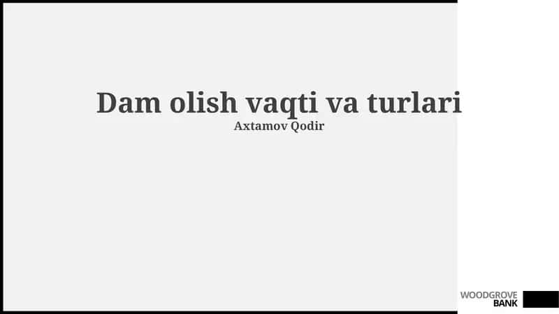 Bo'sh vaqtning ta'rifi va ahamiyati