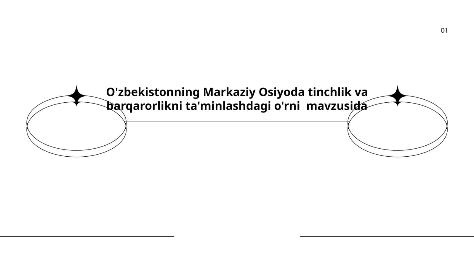 O'zbekistonning Markaziy Osiyoda tinchlik va barqarorlikni ta'minlashdagi o'rni mavzusida