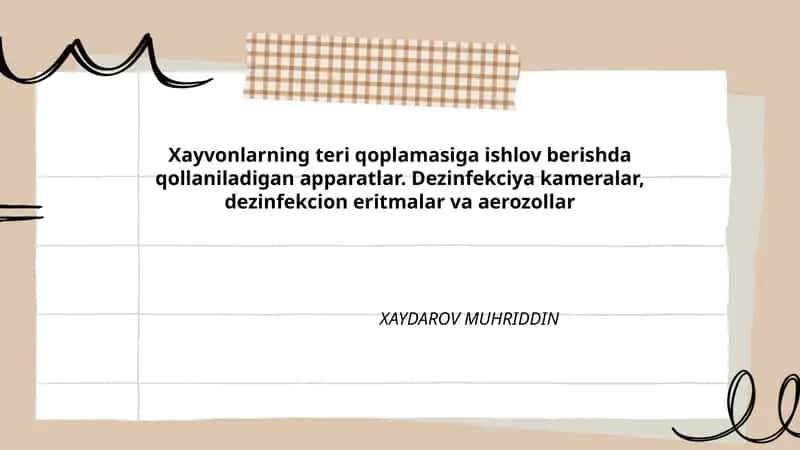 Dezinfekciya kameralar