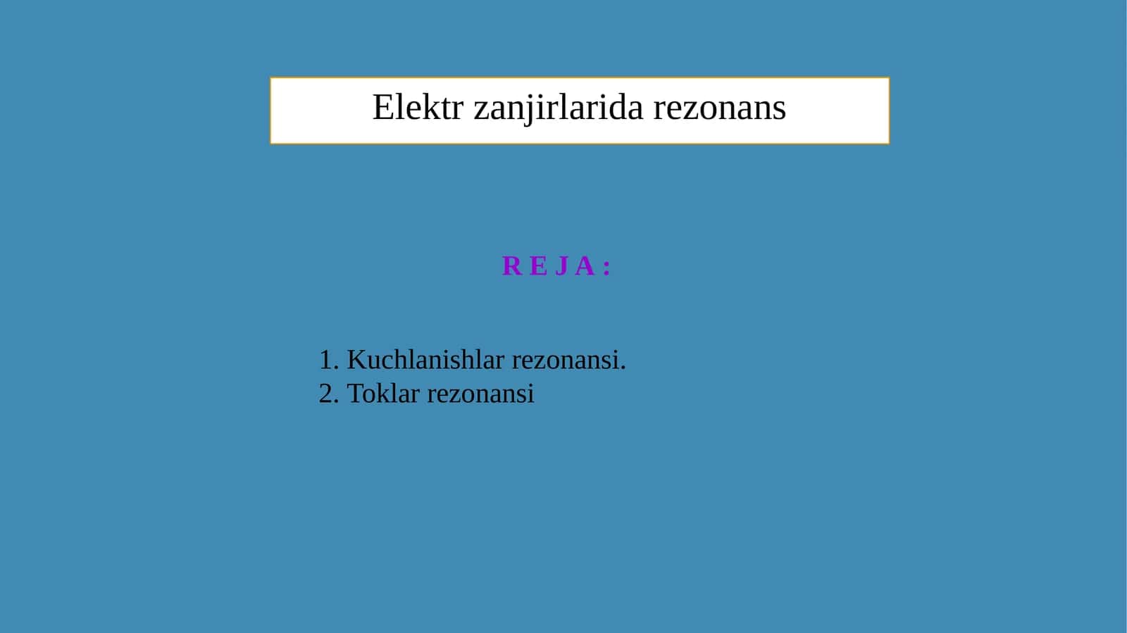 Elektrzanjirlaridarezonans