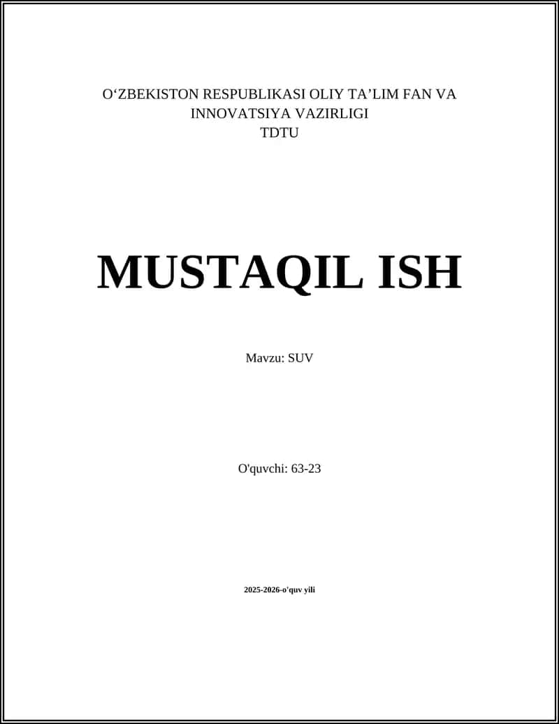 SUVlar