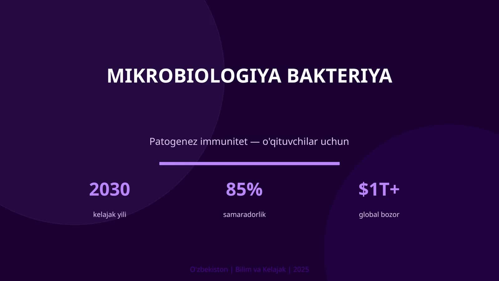 MIKROBIOLOGIYA BAKTERIYA