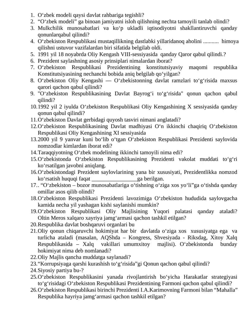 O‘zbek modeli