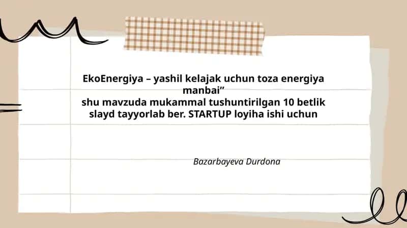 EkoEnergiya – yashil kelajak uchun toza energiya manbai