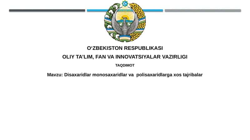 Disaxaridlar, Monosaxaridlar va Polisaxaridlar: Aniqlash Tajribalari