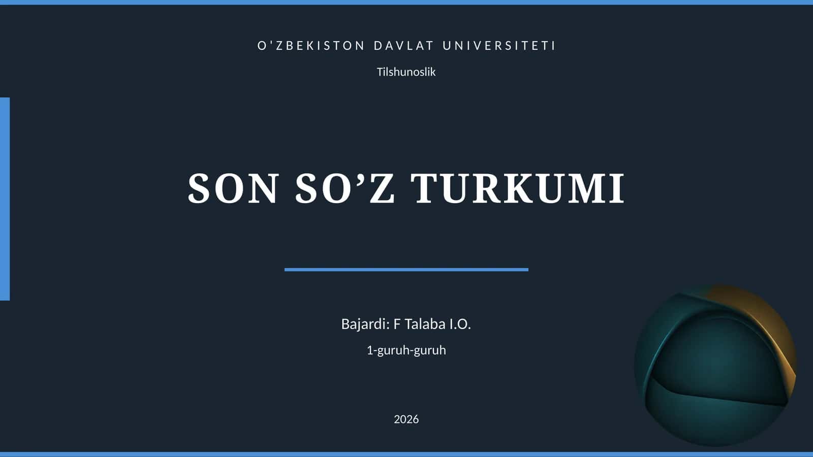 SON SO’Z TURKUMI