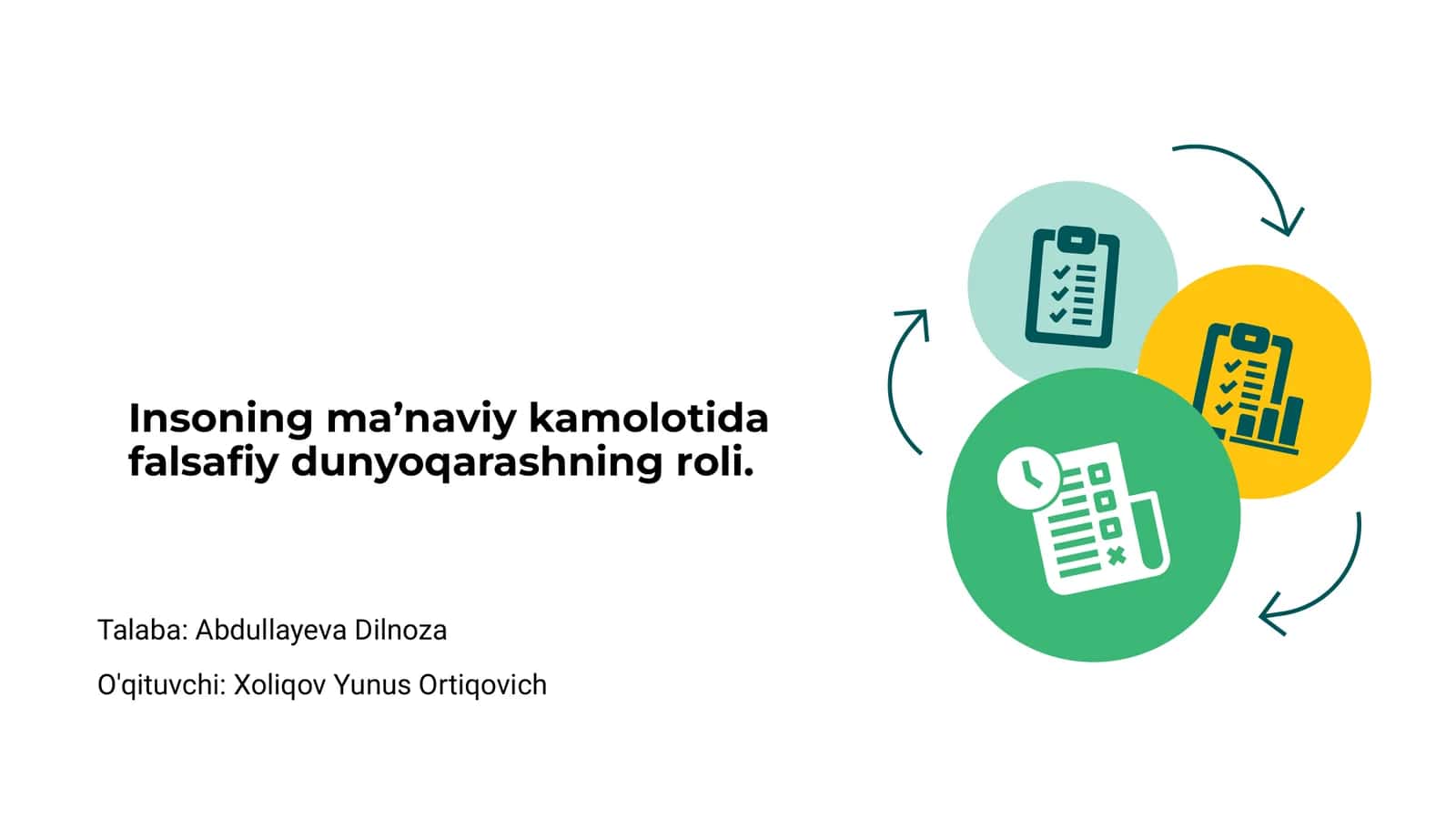 Insoning ma’naviy kamolotida falsafiy dunyoqarashning roli