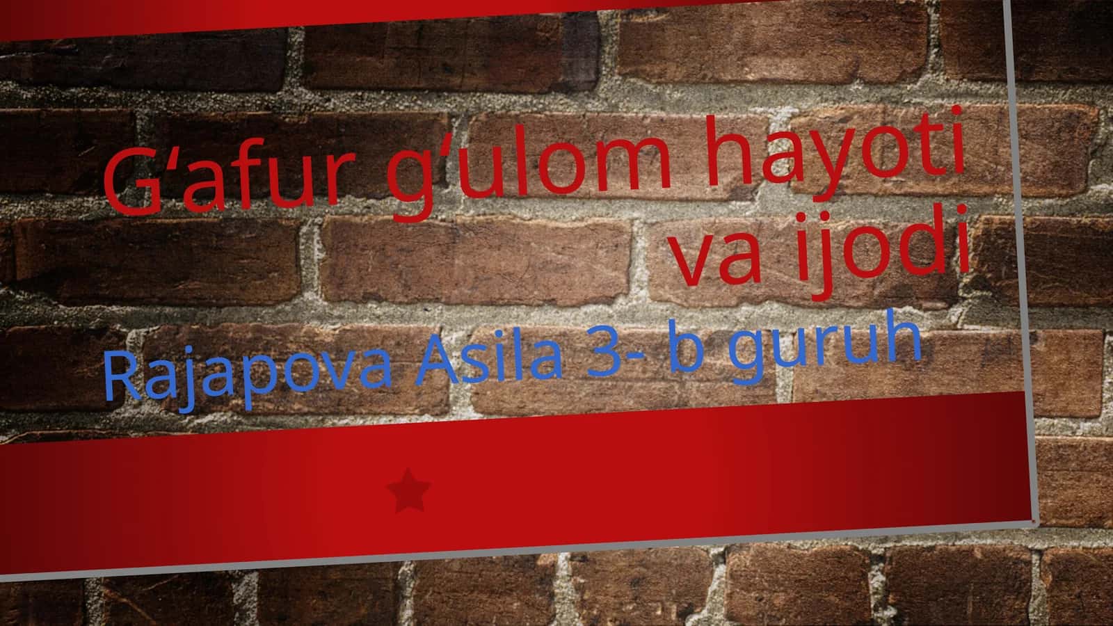 G'afur G'ulom hayoti va ijodi