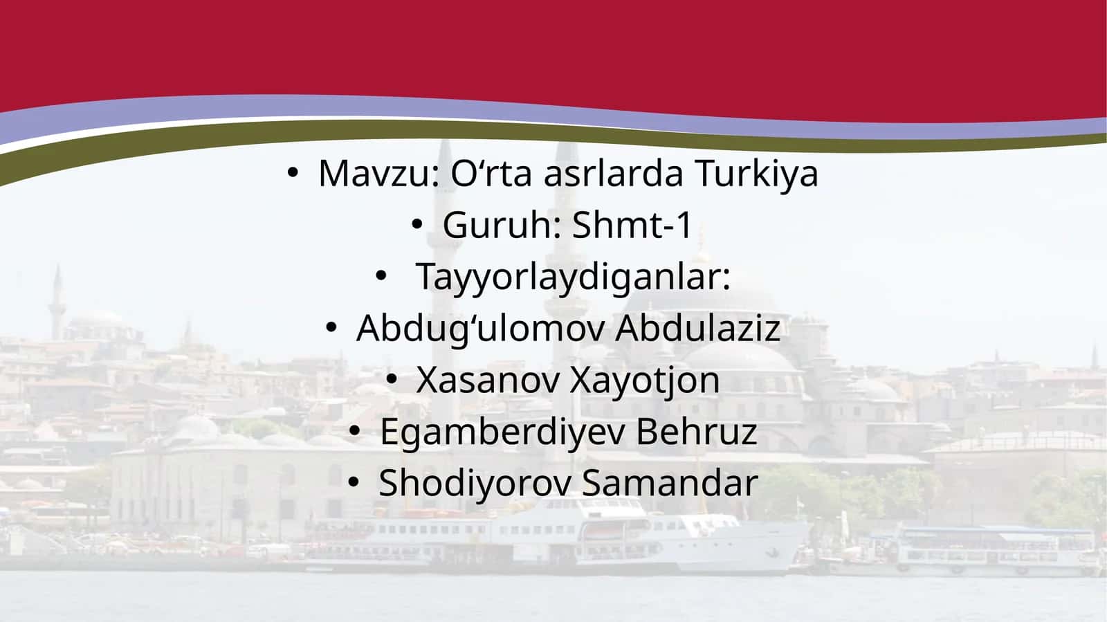 O‘rtaasrlarda Turkiya