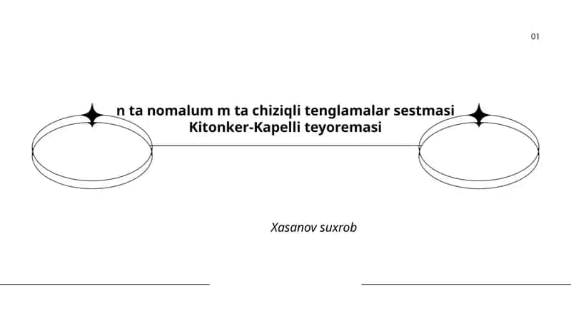 Chiziqli tenglamalar sistemasining ta'rifi