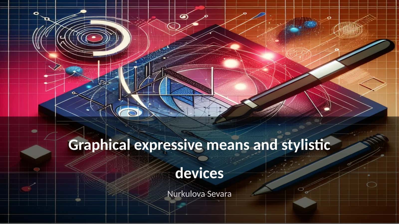 Graphical expressive means and stylistic devices