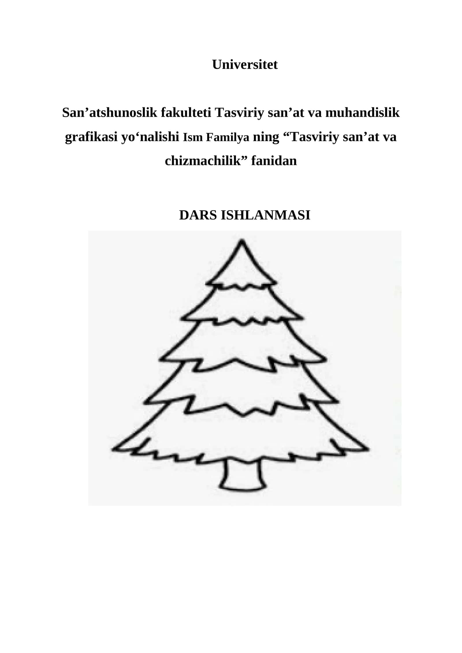 Archa daraxtini chizamiz.